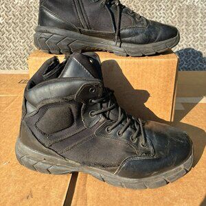 Interceptor Men’s Zippered 6" Soft Toe Black Tactical Boots Size 11 Military